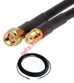 Low loss cable GSM RG174 10M SMA FEMALE/MALE Black