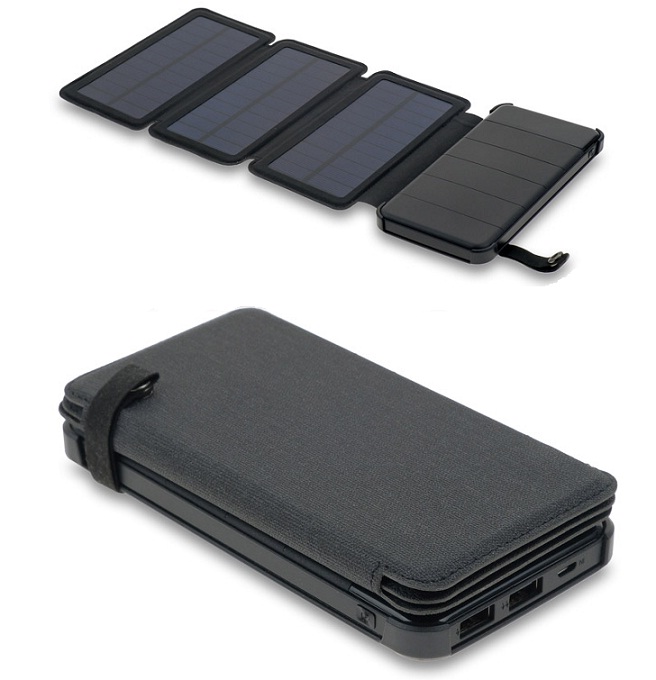 Power Bank KC3P 12000mAh with triple solar panel