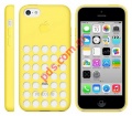 Original silicon case iPhone 5C MF038ZM/A Yellow color with holes Blister