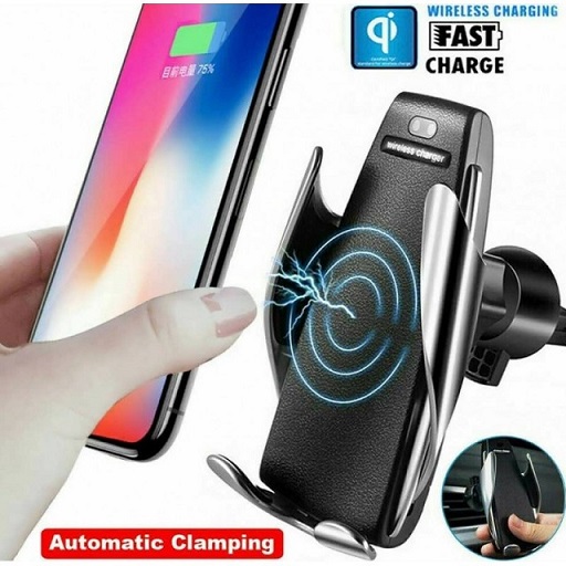 Wireless car charger SM417 with automatic clip smart sensor Box