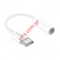 Original adaptor cable Huawei CM20 USB Type-C jack 3.5mm (F) White BULK