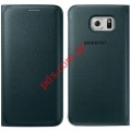 Original case flip  Wallet Samsung EF-WG925PGE Galaxy S6 Edge Pu Dark Green 