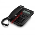 Ενσύρματο τηλέφωνο MOTOROLA CT202 Black με οθόνη και αναγνώριση κλήσης