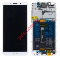 Original full Set LCD Huawei Honor 7s (DUA-L22) White color Display with Touch screen and digitizer panel with battery and frame