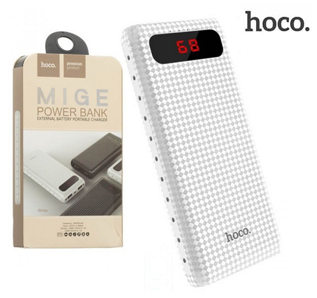 Mobile power bank HOCO B20A 20000mAh dual USB 2.1A charging output 