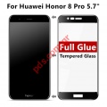 Tempered glass Full Glue Huawei Honor 8 Pro 2.5D Black Transparent 0,25mm Clear.