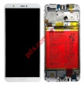 Original set LCD White Huawei P SMART (FIG-LX1) Complete with front frame display touch screen digitizer and battery