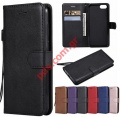 Case flip book pocket Wallet stand Huawei Y7 (2019) Black