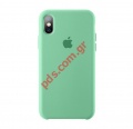 Θήκη σιλικόνης (COPY) iPhone XS MTFC2FE/A TPU Green σε πράσινο χρώμα