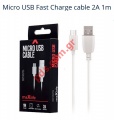 Cable Maxlife 2A/1M White Micro USB B TYPE connector BOX