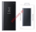 Case flip book clear view Samsung A10S Black color