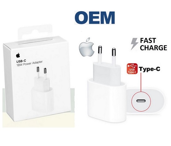 Charger (OEM) Apple A1692 USB-C MU7V2ZM/A 18W Power Adapter iPad/iPhone/iPod BOX