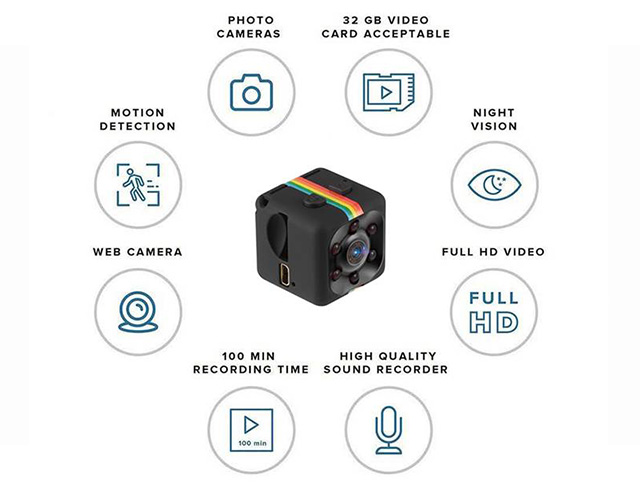 Webcamera Mini Rainbow CH-SQ11 FHD DVR 1080p for Drone and car use