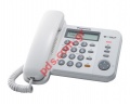 Corder phone Panasonic KX-TS580EX2W White with LCD Speakerphone