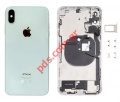 Γνήσιο πίσω καπάκι iPhone XS MAX 6.5inch White (PULLED) middle back battery cover frame including some parts σε λευκό χρώμα NO BATTERY