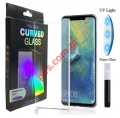   Full Glue Samsung Galaxy S8 G950, S9 G960 7D Black Curved tempered glass.