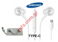 Original handsgree Samsung EO-IC100BWE White Stereo-Headset USB Typ C Blister (ORIGINAL)
