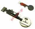 Καλωδιοταινία (SVP) iPhone 7 (4.7) Home Black with flex cable σε μαύρο χρώμα (w/ Fingerprint Scanner) 