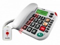 Σταθερό Ψηφιακό Τηλέφωνο Maxcom KXT481 SOS Λευκό με Οθόνη Led και Μεγάλα Πλήκτρα (Κατάλληλο για Ηλικιωμένους Ανθρώπους) 