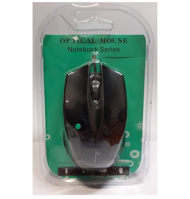 Wired optical mouse R-Horse FC-3018 in black color