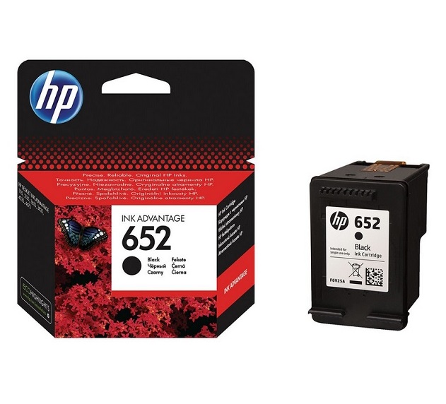 Original HP 652 Black Ink (F6V25AE) Advantage Cartridge 