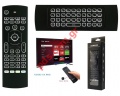 Wireless keypad Air mouse XYX-1000, Android TV Box motion sensing, black light Black