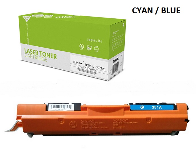 Compatible Toner for HP, CF351 / CE311 Blue Cyan 1.0K copies.