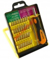 Set of magnetic screwdriver PNG-8902 interchangeable heads (30 pieces) and a pair of tweezers.