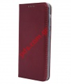 Case book LG K51s / K41s Smart magnet flip Burgundy 