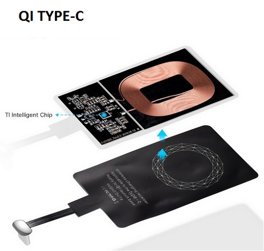 Wireless charging adaptor WPC101 Type-C Choetech with flex cable