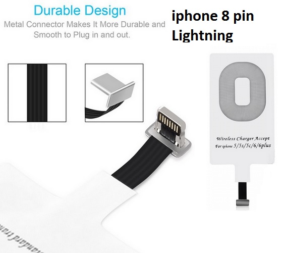 Wireless charging adaptor IP101 Lightning 8 PIN Choetech with flex cable Blister