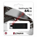   Kingston DataTraveler 70 USB-C 64GB USB 3.2 Pendrive Flash Drive (Gen 1) Blister
