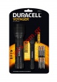 Set light torch Duracell Voyager DUO-E LED Black