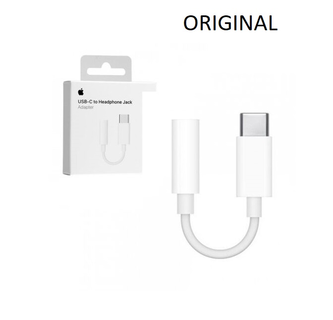 Original adaptor Apple MU7E2ZM/A iPhone Type-C to 3.5mm White (BOX)