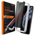 Προστατευτικό τζάμι iPhone XS MAX, 11 PRO MAX Privacy Spigen Full Glass Black