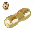 Adapter SMA Female to SMA Female 1 pieces Gold