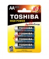 Αλκαλικές μπαταρίες Toshiba HIGH POWER AA LR06 4 pcs Alcaline (LR06GCP BP-4) Blister