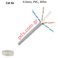 Cable UTP Cat 6e CAB-N149, CCA 24AWG 0.5mm, PVC, 305m Grey Box