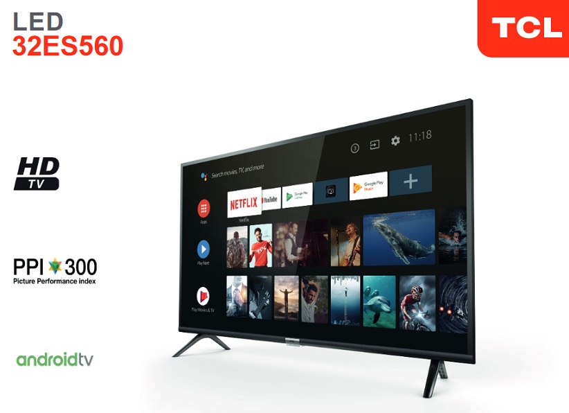 Television TCL LED 32ES560 FLAT SMAR T ANDROID HD READY Black Box (LIMITED STOCK CONTACT FOR STOCK)