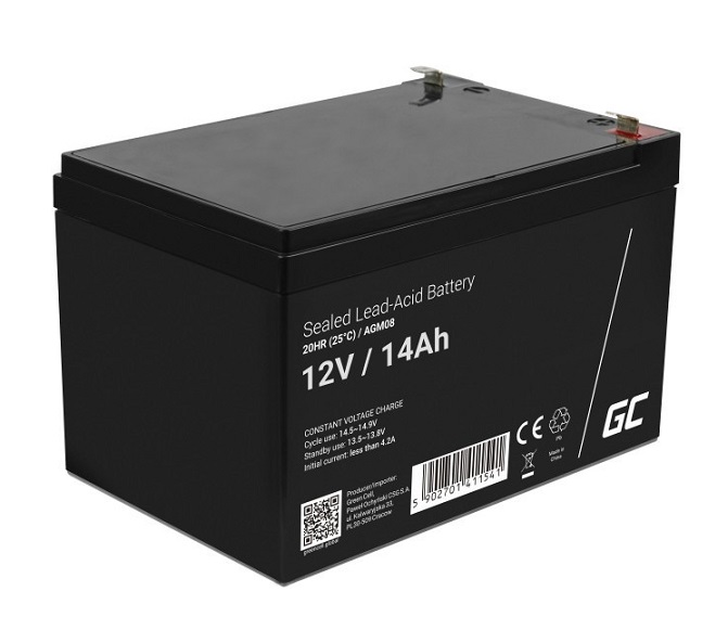   UPS Green Cell AGM08 AGM (12V/14Ah) 4,2 kg 151mm x 98mm x 94mm 