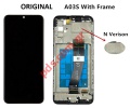 Original LCD Samsung A037G Galaxy A03s WFRAME Black (N VERSION)