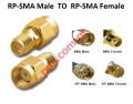  RP-SMA Male to RP-SMA Female Adapter connetor 1 pcs