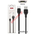 Cable XO NB103 MICRO USB B 2.1A 2M Black USB 2.0  Micro USB 