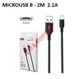  XO NB143 MICRO USB B 2.1A 2M Black    Box