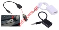 Audio Male Jack PlugAUX 3.5mm  to USB 2.0 Female Cable Oem.