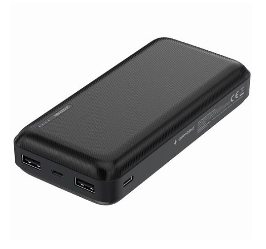 Gembird PB20-01 Lion 20000mah Black Port USB 2 OUT 