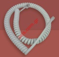 Original cable for handset Panasonic spiral 2M 4P4C Rj11 White Bulk