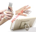 Mobile phone universal holder ring stand with adhevise Finger Ring Phone Grip Stand 360 Degree Rotation