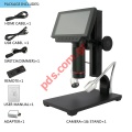 Digital microscope ADSM302 Monitor 5 HDMI/AV 12M 3MPX 560 Magnification USB Light Box