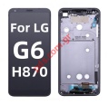   LCD LG H870 G6, H870DS G6 Dual Black OEM Wframe       (Front cover with touch screen)